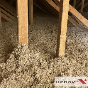 Insulation attic add cellulose, Brossard